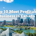 Write in bold 'Top 10 Most Profitable Business in Canada'